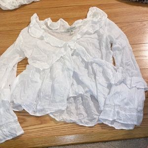 american eagle white blouse size xs (fits like a small)